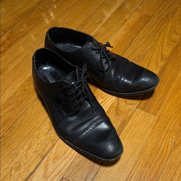 Stacy Adams Black Leather Oxfords Size 11 - Picture 2 of 6